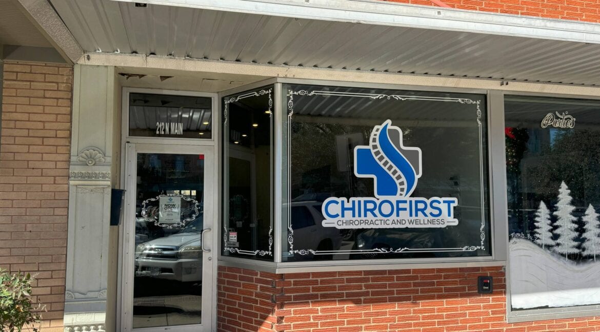 ChiroFirst Chiropractic and Wellness office storefront in Bryan, Texas.